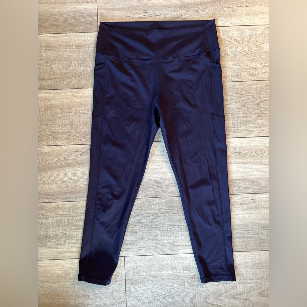 ZYIA Midnight Blue Brilliant 7/8 Leggings Size 16-18 (Fits like a Size Large)